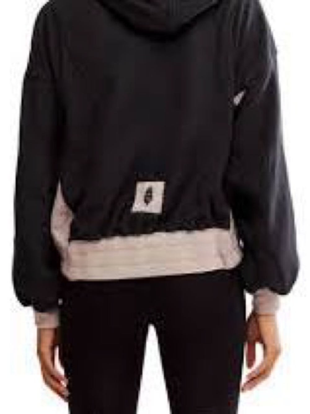 FP Movement by Free People Black Fleece Hoodie with Cream Drawcord - Picture 3 of 14